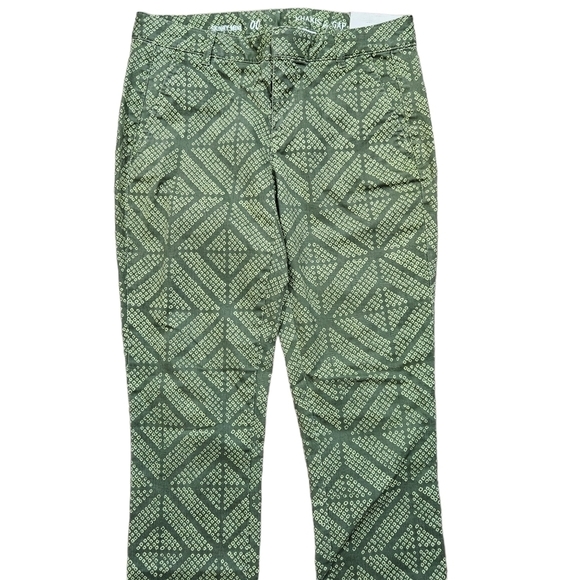Khakis by Gap skinny Mini Green Abstract Print pants size 00 - Picture 6 of 8